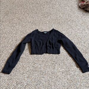 Wild Fable Black Cropped Cardigan
